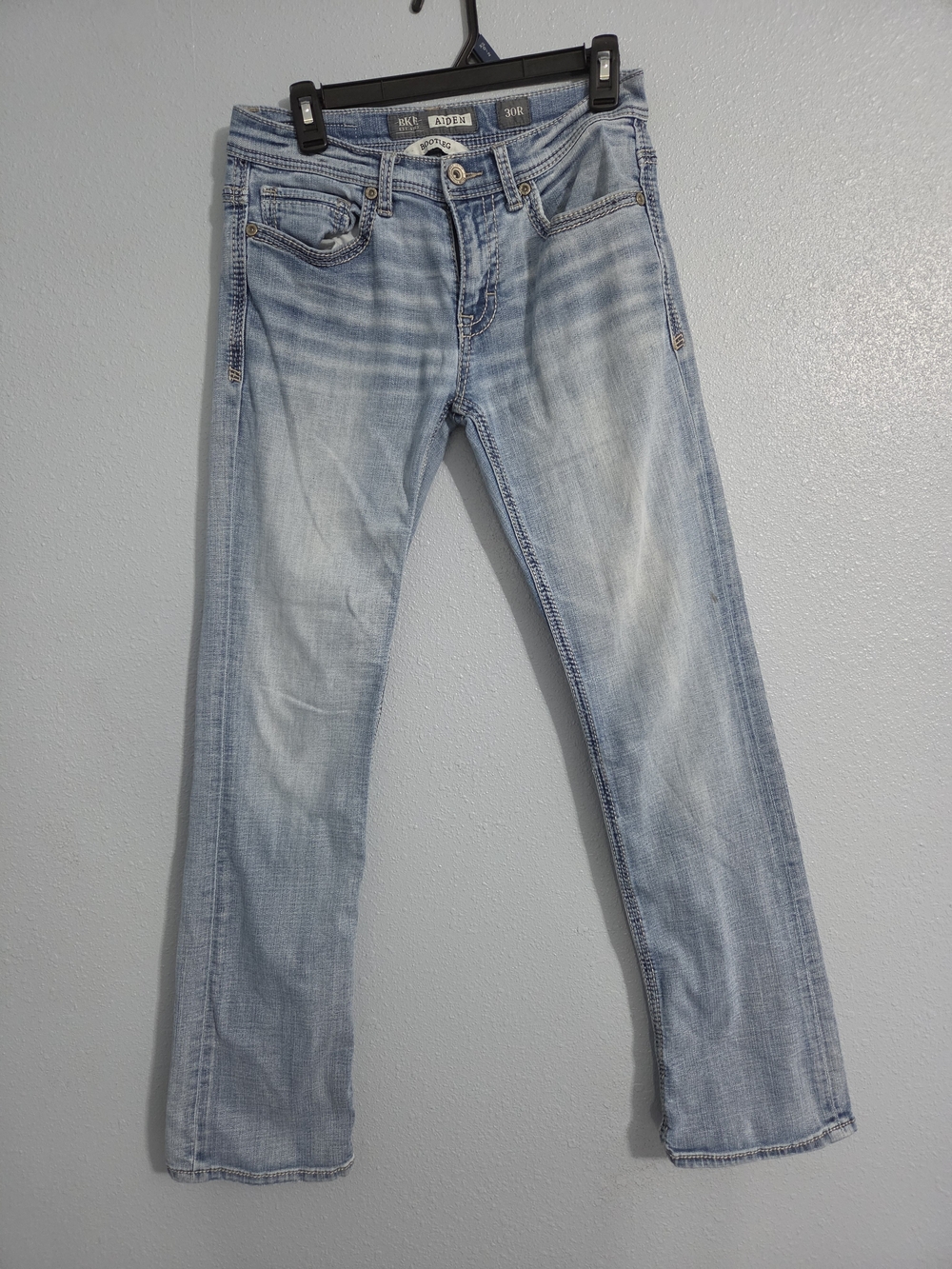 BKE Light Blue Straight Leg Mens Jeans #63